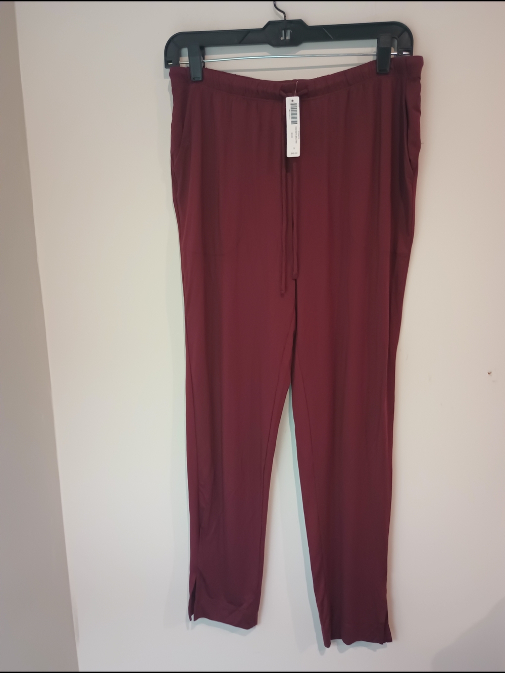 ​NWT Soma Cool Nights Pajama Pants Women's Small S Burgundy Maroon Drawstring